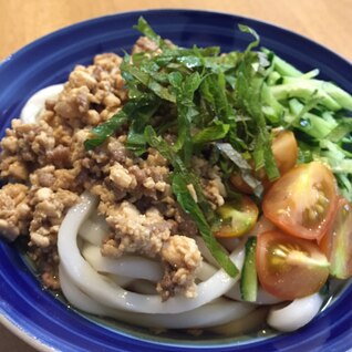 豆腐でかさまし＊肉そぼろうどん